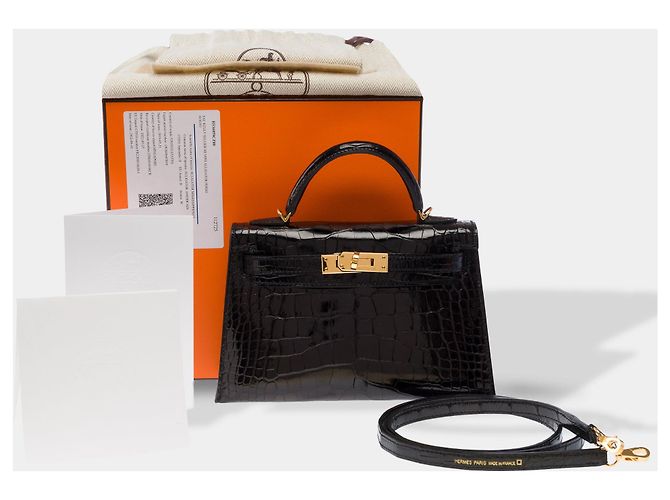 Hermès Bolso HERMES Kelly Mini en Cuero Exótico Negro - 103471 - vista 2