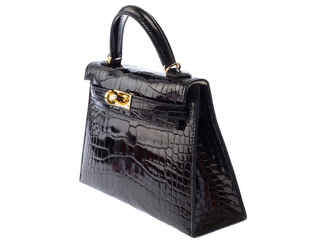 Hermès Bolso HERMES Kelly Mini en Cuero Exótico Negro - 103471 - vista 5