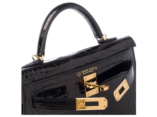 Hermès Bolso HERMES Kelly Mini en Cuero Exótico Negro - 103471 - vista 7