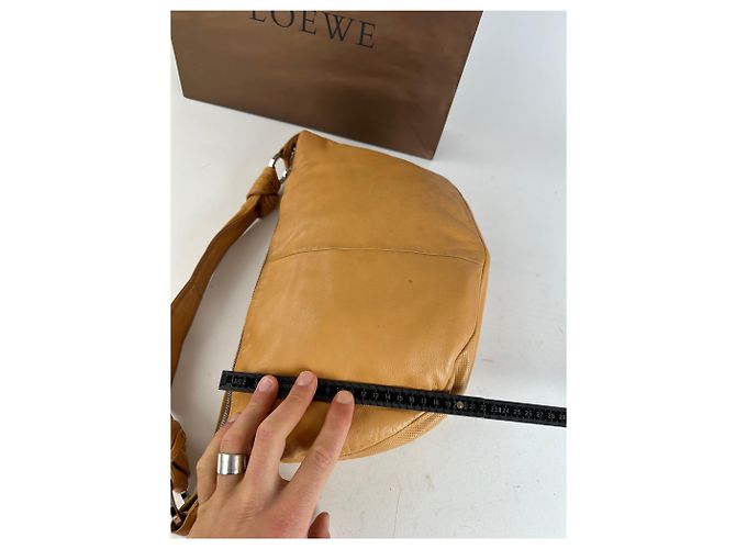 Vintage LOEWE Hobo Tasche aus Leder Camel Kamel - Ansicht 10