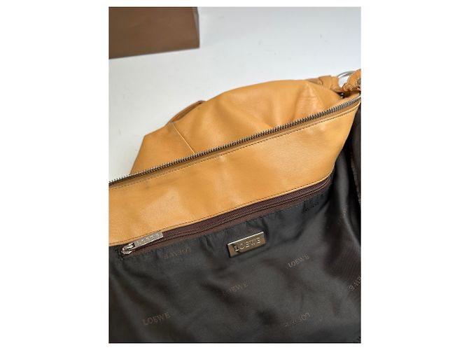 Vintage LOEWE Hobo Tasche aus Leder Camel Kamel - Ansicht 4