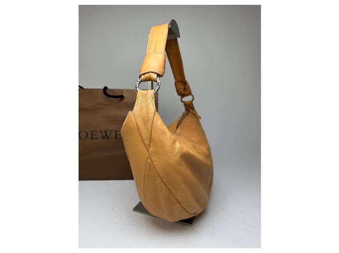 Vintage LOEWE Hobo Tasche aus Leder Camel Kamel - Ansicht 5