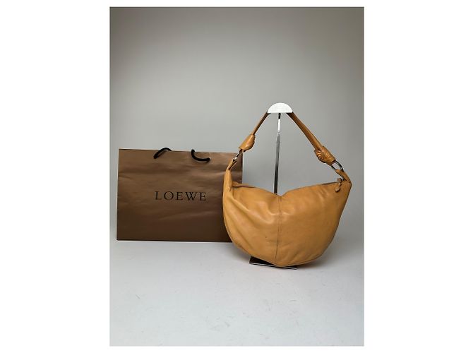 Vintage LOEWE Hobo Tasche aus Leder Camel Kamel - Ansicht 6