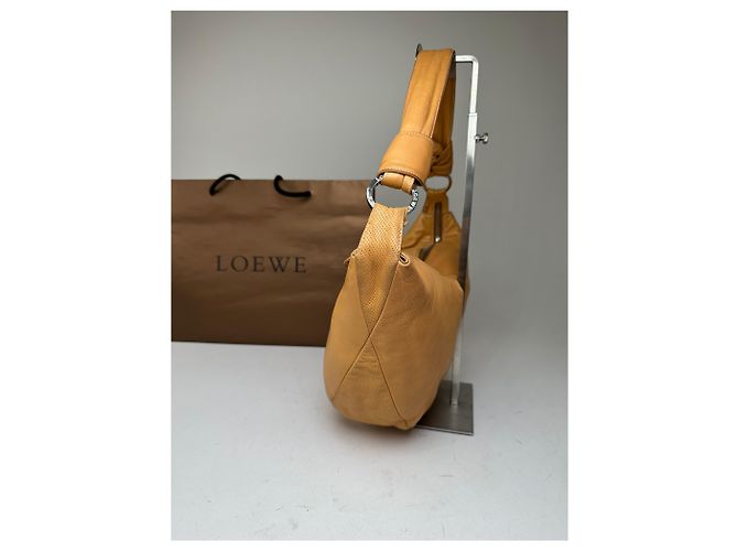 Vintage LOEWE Hobo Tasche aus Leder Camel Kamel - Ansicht 7