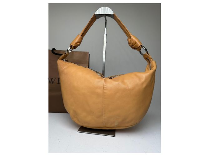 Vintage LOEWE Hobo Tasche aus Leder Camel Kamel - Ansicht 8