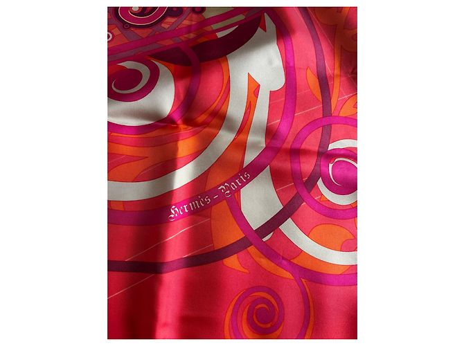 Hermès Cuadrado 90 "H como Historia" Fucsia - vista 2