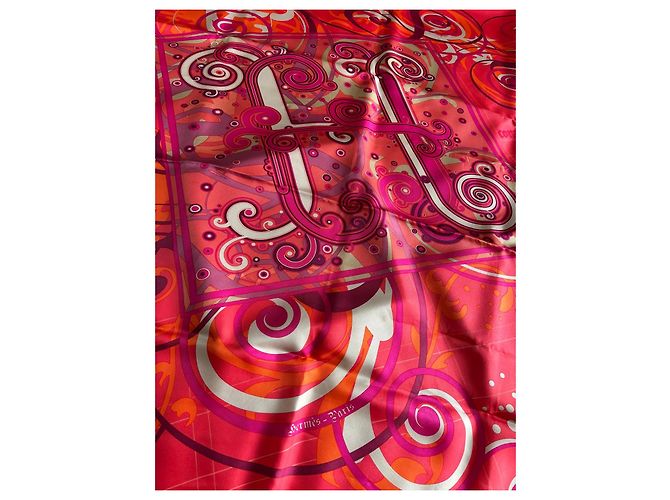 Hermès Cuadrado 90 "H como Historia" Fucsia - vista 3