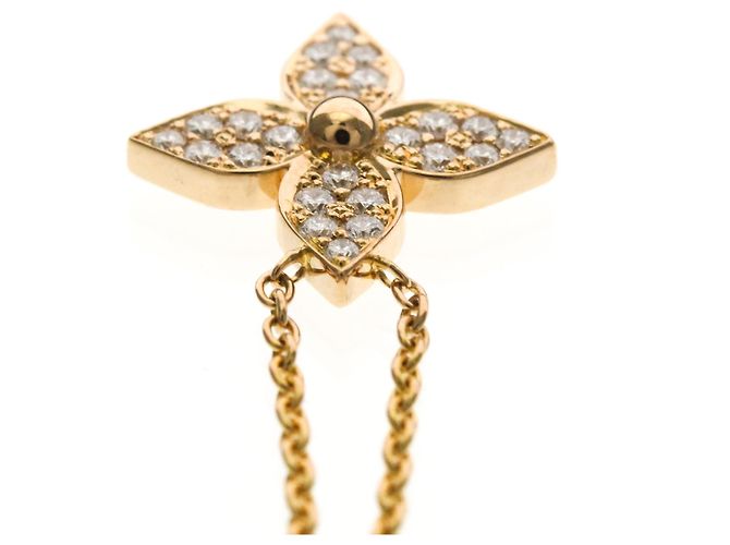 Louis Vuitton Star Blossom Diamant Anhänger Halskette Golden - Ansicht 6