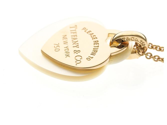 Tiffany & Co Collana pendente in oro rosa e madreperla Tiffany Return To Tiffany D'oro - vista 3
