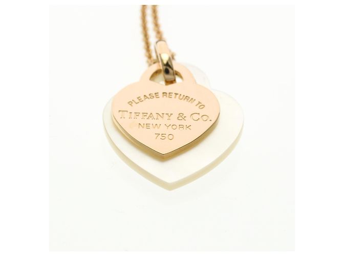 Tiffany & Co Collana pendente in oro rosa e madreperla Tiffany Return To Tiffany D'oro - vista 4