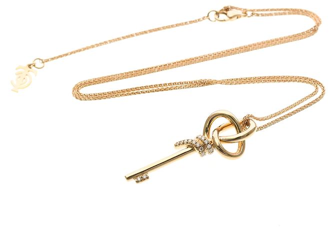Tiffany & Co Tiffany Knot Key Diamant-Halskette Golden - Ansicht 15