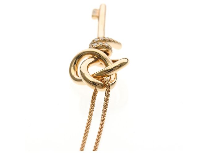Tiffany & Co Tiffany Knot Key Diamant-Halskette Golden - Ansicht 6