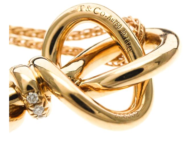 Tiffany & Co Tiffany Knot Key Diamant-Halskette Golden - Ansicht 9