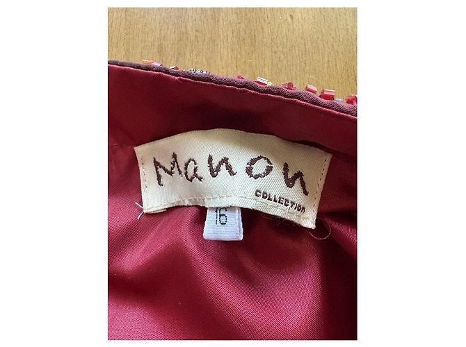 Autre Marque Vestido de festa Manon Collection Bordô com pedrarias e laço Bordeaux - vista 10