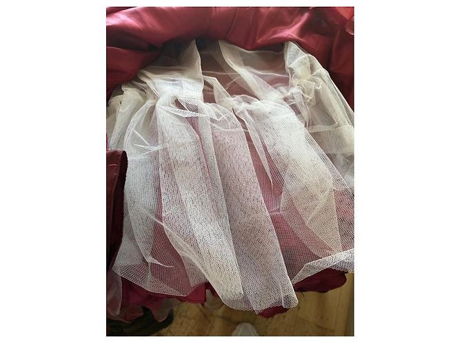 Autre Marque Vestido de festa Manon Collection Bordô com pedrarias e laço Bordeaux - vista 13