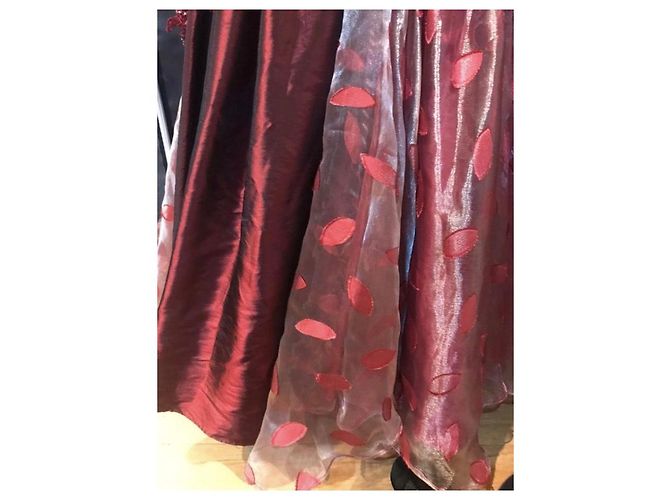 Autre Marque Vestido de festa Manon Collection Bordô com pedrarias e laço Bordeaux - vista 3