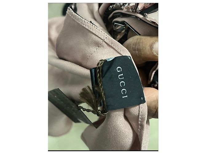 Bufanda Gucci Seda Rosa Cristales - vista 3