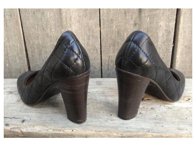 Apc Pumps aus schwarzem Leder 8cm Absatz - Ansicht 5