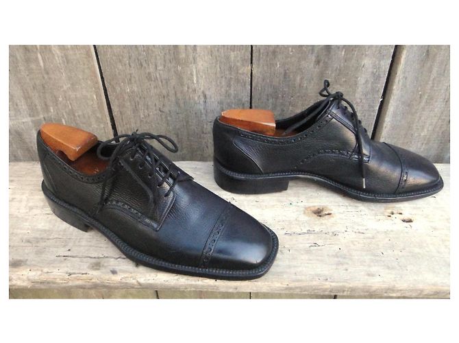Autre Marque Derbies Gotti 1913 in pelle nera uomo Nero - vista 3