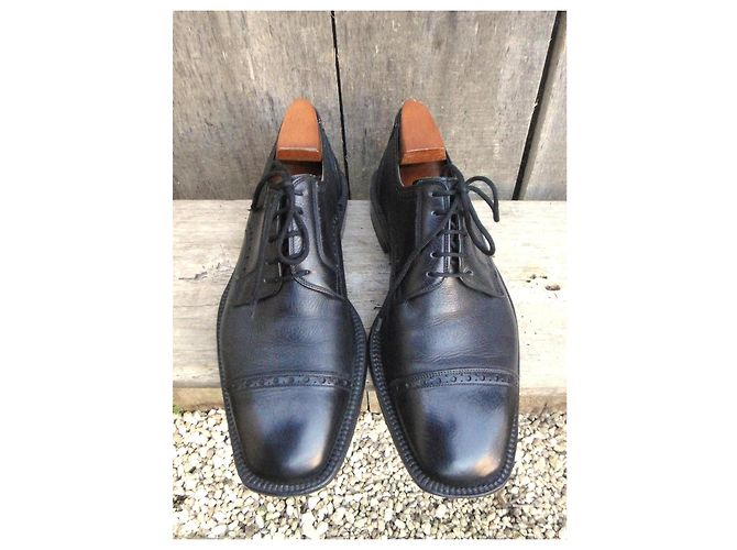 Autre Marque Derbies Gotti 1913 in pelle nera uomo Nero - vista 4