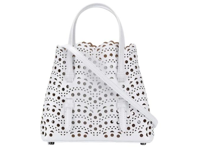 Alaïa Wave Tote Bag Small Weiß - Ansicht 2