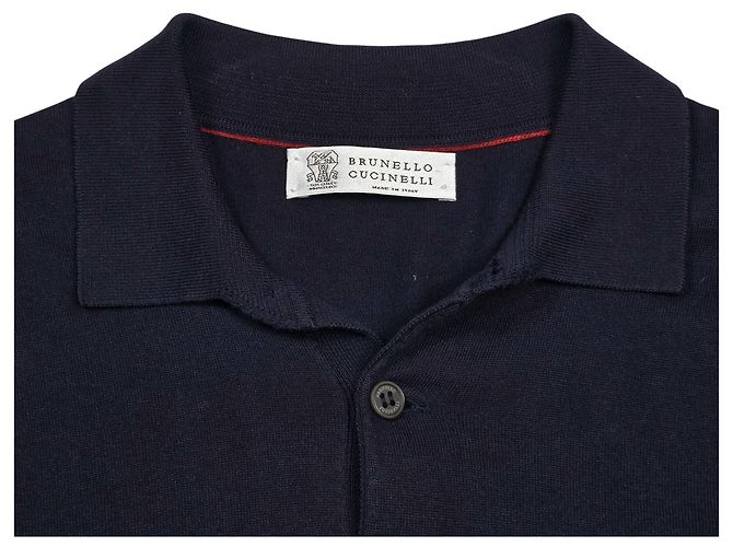 Brunello Cucinelli Pique Short Sleeve Knit Blue - view 4