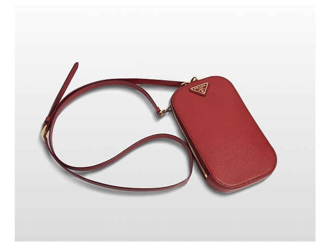 Prada Saffiano Spectrum Mini Crossbody Bag Rosso - vista 2