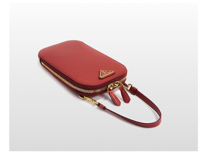 Prada Saffiano Spectrum Mini Crossbody Bag Rosso - vista 3