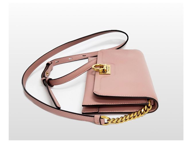 Salvatore Ferragamo Borsa a tracolla Tri-Folio Gancini Marrone - vista 17