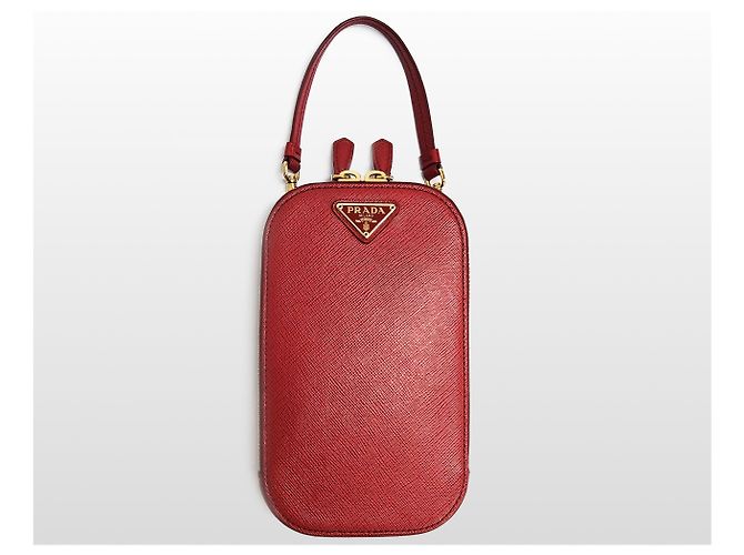 Prada Saffiano Spectrum Mini Crossbody Bag Rosso - vista 5