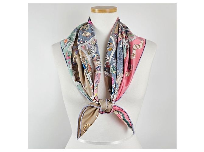Hermès Foulard in seta per donne Hippica Care Rosa - vista 11