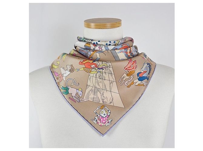 Hermès Foulard in seta per donne Hippica Care Rosa - vista 12