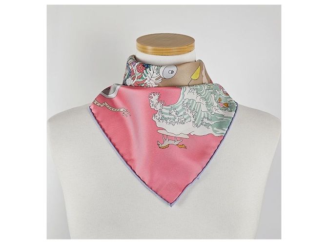 Hermès Foulard in seta per donne Hippica Care Rosa - vista 13