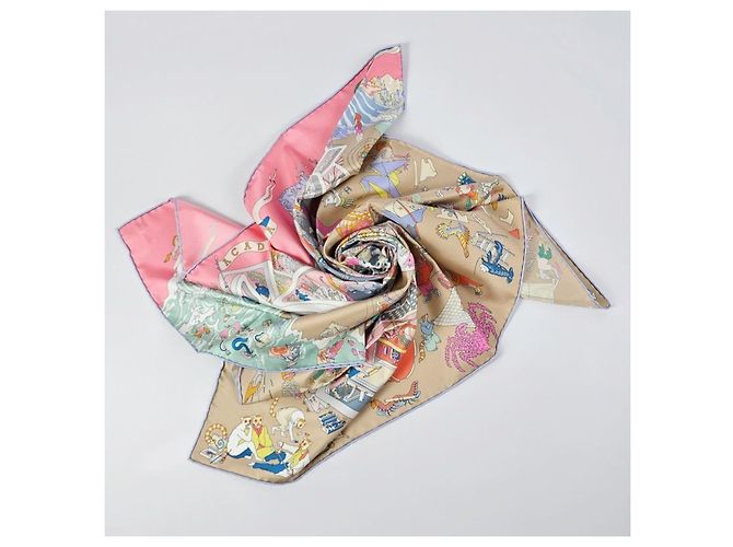 Hermès Foulard in seta per donne Hippica Care Rosa - vista 14
