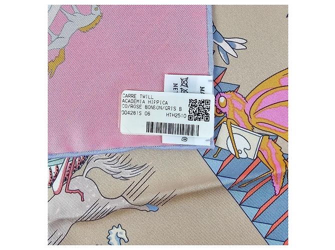 Hermès Foulard in seta per donne Hippica Care Rosa - vista 15