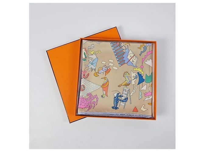 Hermès Foulard in seta per donne Hippica Care Rosa - vista 16