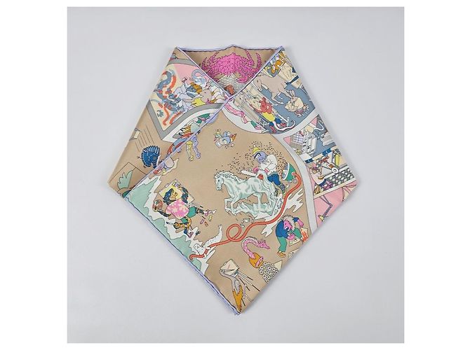 Hermès Foulard in seta per donne Hippica Care Rosa - vista 5