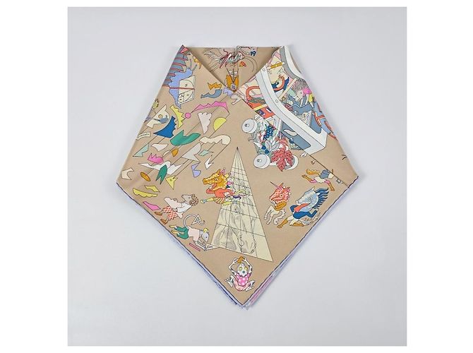 Hermès Foulard in seta per donne Hippica Care Rosa - vista 6