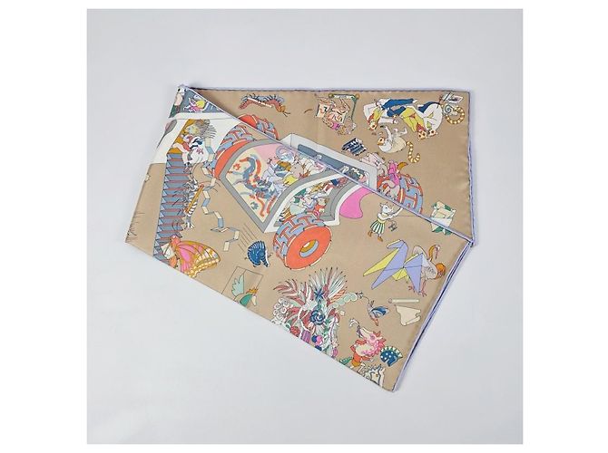 Hermès Foulard in seta per donne Hippica Care Rosa - vista 7