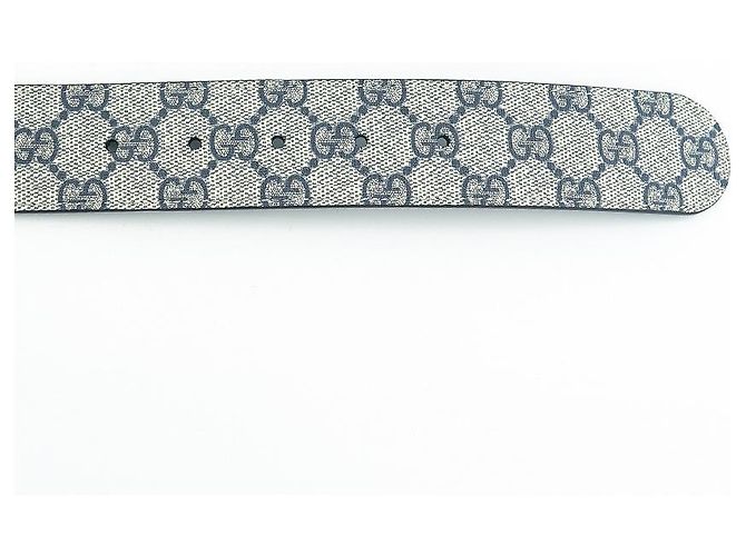 Gucci Damen Gürtel KAAAD aus Canvas Beige Marine Blau - Ansicht 10
