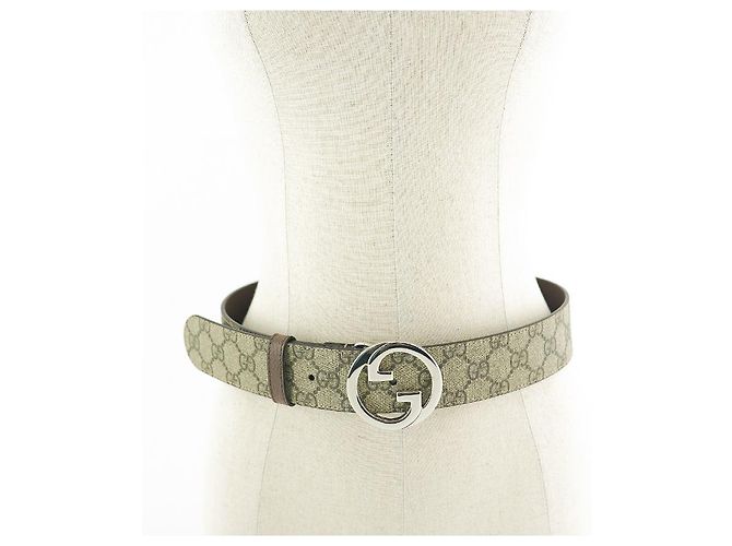 Gucci Damen Gürtel KAAAD Canvas Beige Braun - Ansicht 8