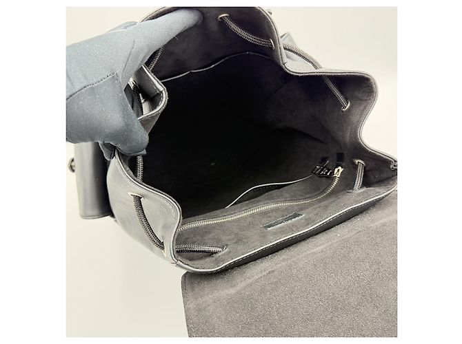Louis Vuitton Christopher Epée Leder-Rucksack für Männer, ideal für den Außenbereich Schwarz - Ansicht 10