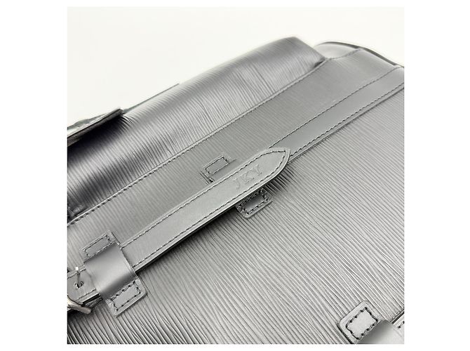 Louis Vuitton Christopher Epée Leder-Rucksack für Männer, ideal für den Außenbereich Schwarz - Ansicht 11