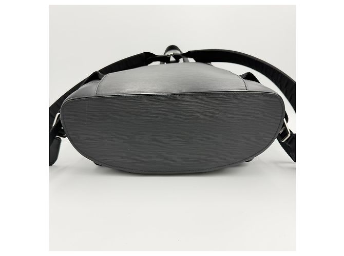 Louis Vuitton Christopher Epée Leder-Rucksack für Männer, ideal für den Außenbereich Schwarz - Ansicht 7
