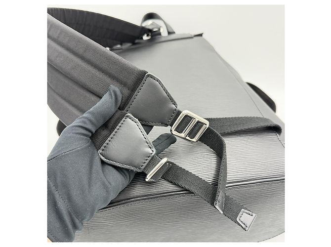 Louis Vuitton Christopher Epée Leder-Rucksack für Männer, ideal für den Außenbereich Schwarz - Ansicht 8