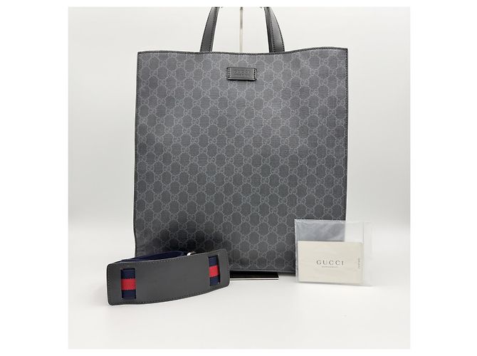 Gucci Borsa tote grande in tela nera Supreme per uomo Nero - vista 2