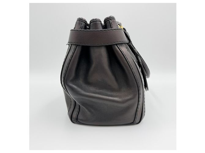 Gucci Borsa da corsa in pelle di vitello, borsa tote in pelle nera Nero - vista 4