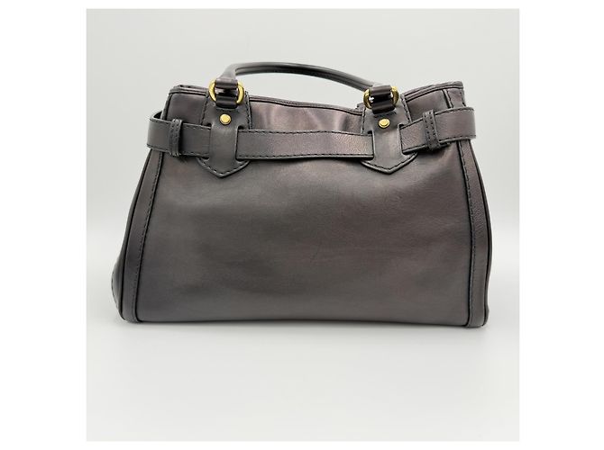 Gucci Borsa da corsa in pelle di vitello, borsa tote in pelle nera Nero - vista 5