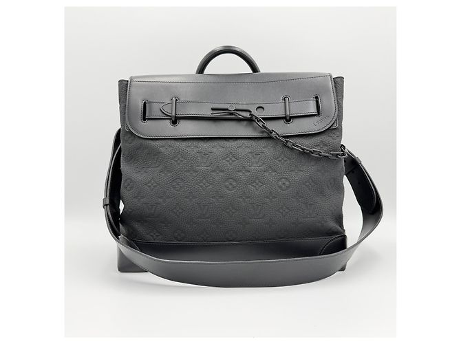 Louis Vuitton Borsa a spalla in pelle Monogram Steamer Nero - vista 2
