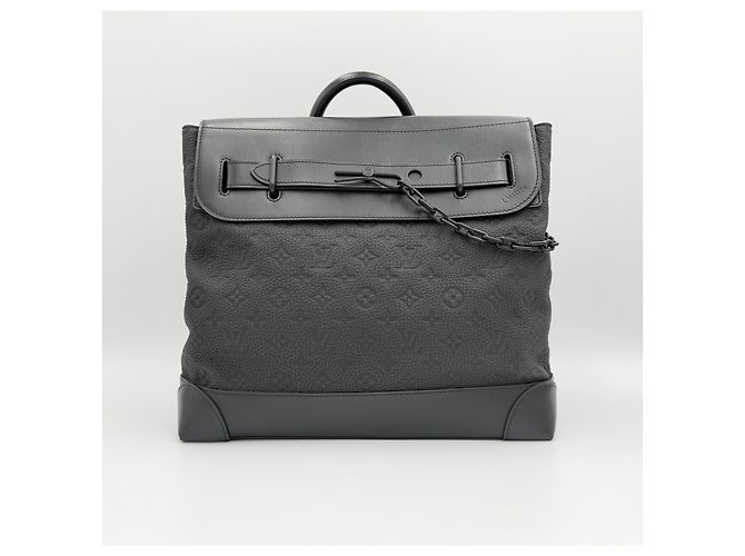 Louis Vuitton Borsa a spalla in pelle Monogram Steamer Nero - vista 3
